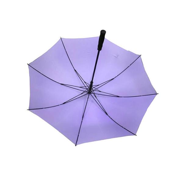 Automatic Long Shaft Purple Golf Umbrella , Windproof Golf Umbrellas 27 Inch 8 Pannels
