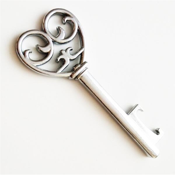 Die casting antique mouse head key shape beer bottle opener key ring, innovative wedding favor, bronze / copper coatin