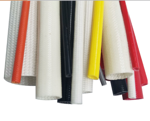 200c Silicone Fiberglass Sleeve 4kv , Fireproof Silicone Coated Fiberglass Tubing