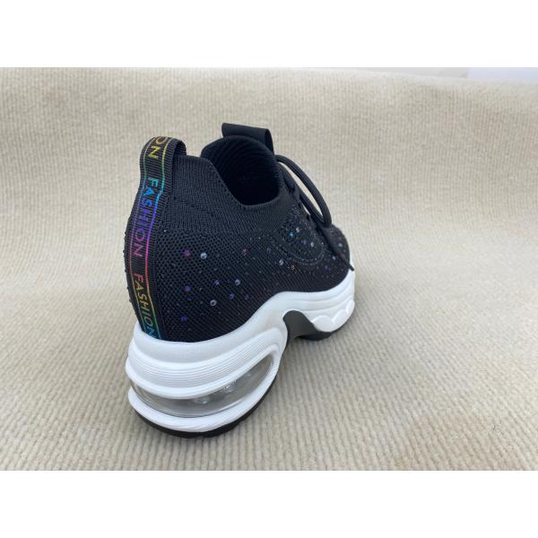 Bling Crystal Platform Loafers Black