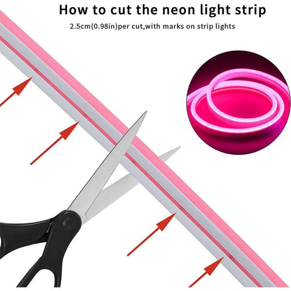 Hotel Popular Silicone Neon Flex Pink LED Neon Flex DC 12V IP65 Waterproof 8x16mm 120 LEDs/M