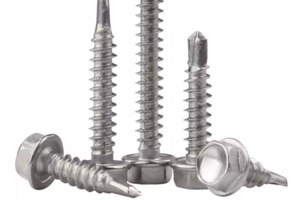 M3 M4 En acier inoxydable Hex Flange Screws à autocollants SS304 SS316 A2 A4-80 Screws de forage