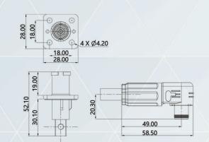 Diameter 57 Energy Storage Connector 1500V 65A -125A Pass TUV IP67 PA GF