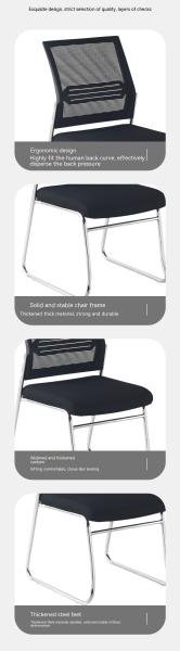 Office Meeting Metal Legs Visitor Mesh Stackable Chair with Durability and Functionality
