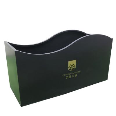 A mobília L150xW40xH45cm do jardim galvanizou os potenciômetros de flor de aço