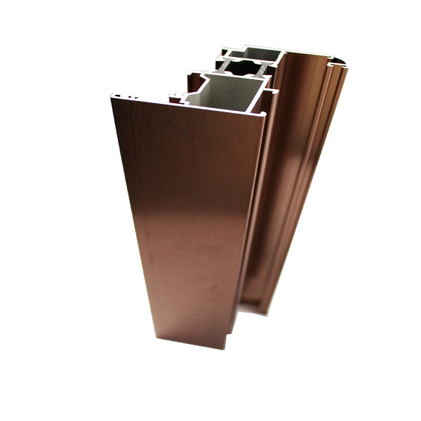 Customized Aluminum Frame Profile , T5 / T6 Aluminium Windows Wood Finish