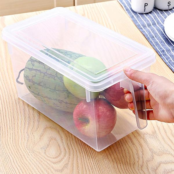 KingWell Rectangle Fridge Stackable Plastic Storage Box Containers