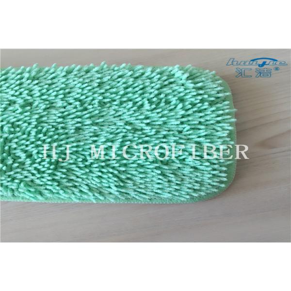 Cojines del reemplazo de la fregona de las cabezas de la fregona de la tela de felpilla de la microfibra del color verde pequeños