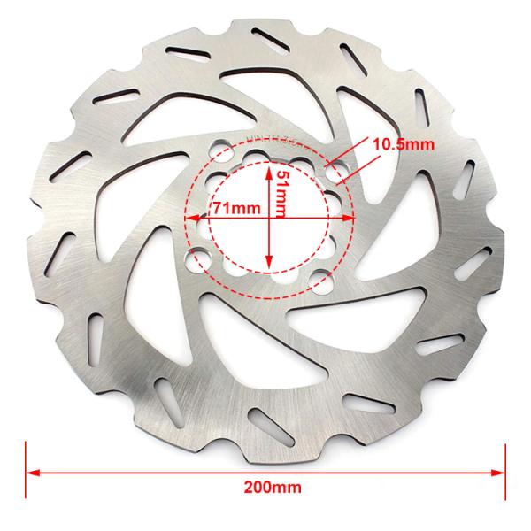 200mm Rear Disc Brake Rotor Replacement Sample Make Samples Yamaha YFZ450 YFM700 ATV