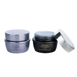 50 ml de bouteille de verre gris brillant et vide Crème Bouteilles de verre de