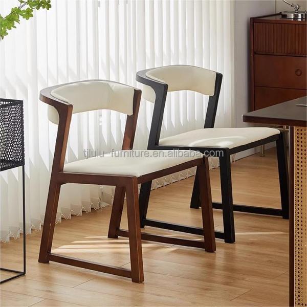 Customizable Rubber Wood Dining Chair for Restaurant Modern Design and Durable
