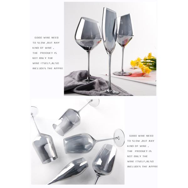 Бокалы классического длинного стержня закоптелые кристаллические с качеством еды графинчика