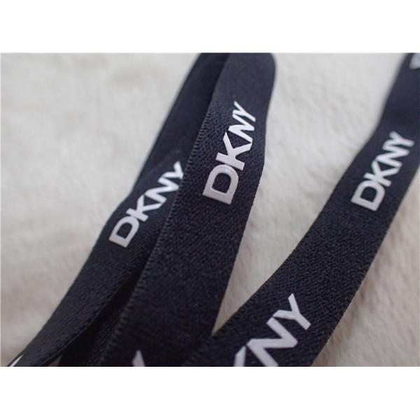 Black Underwear Elastic Band With Printing White Silicone Logo Environmental Protection