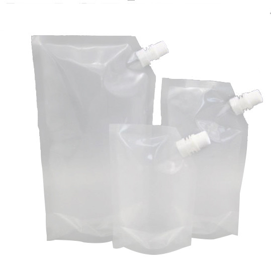 biodegradable Portable Water Bag Transparent  Beverage Oil Packing 8OZ 16OZ 32OZ liquid packaging Doypack