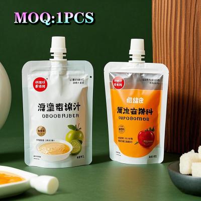 Customized Logo Eco-Friendly Biodegradable Pe Plastic Juice Bags Digital Printed Stand-Up Spout Pouch Bag For Liquids