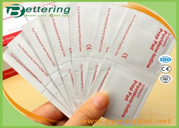 Disposable Antiphlogosis Povidone-Iodine Prep Pad  Wipe Cleanser Swab for First Aid Skin Cleaning and Disinfecting