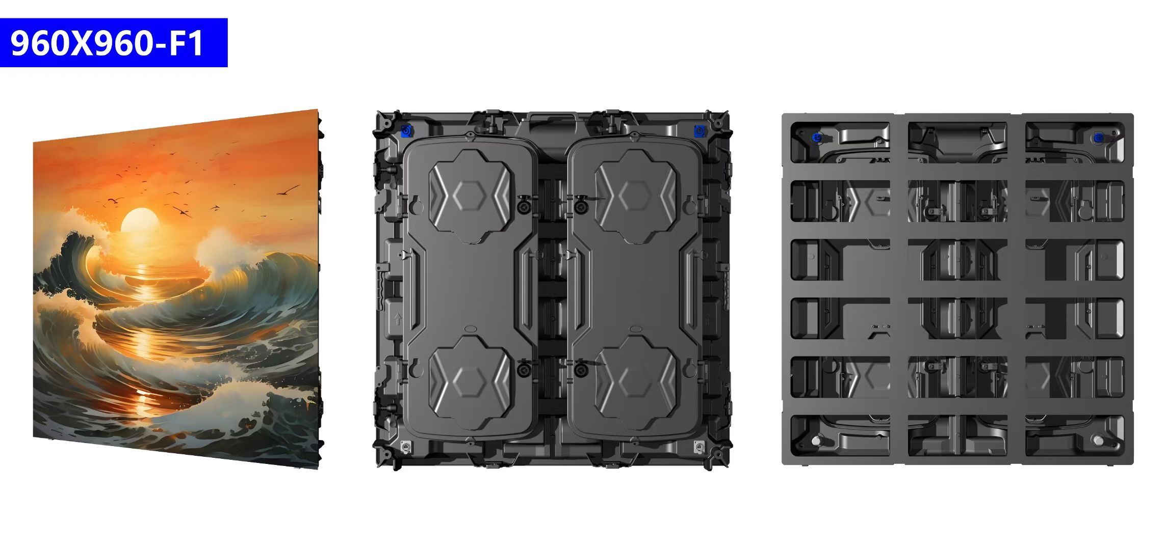 Die Cast Magnesium LED Cabinet Display 960x960mm For Stadium Events High Precision