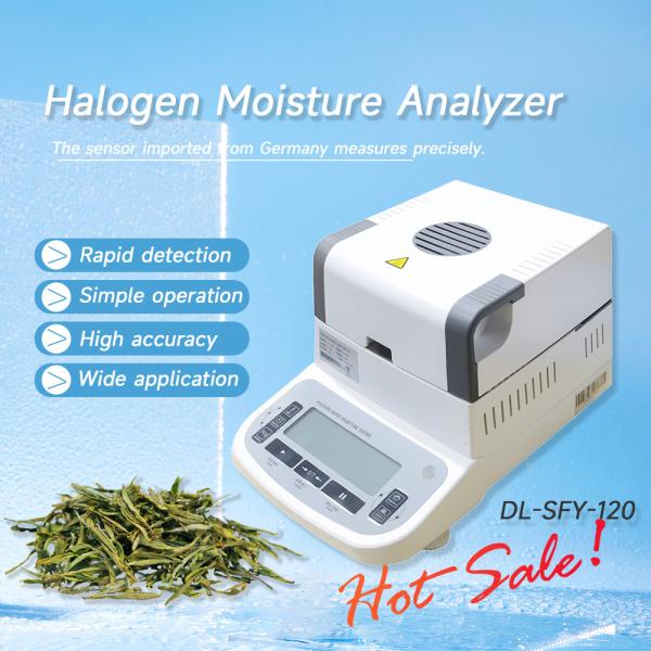 Moisture Testing DL-SFY-120 120g Halogen Infrared Moisture Analyzer for Tea Herb Seed
