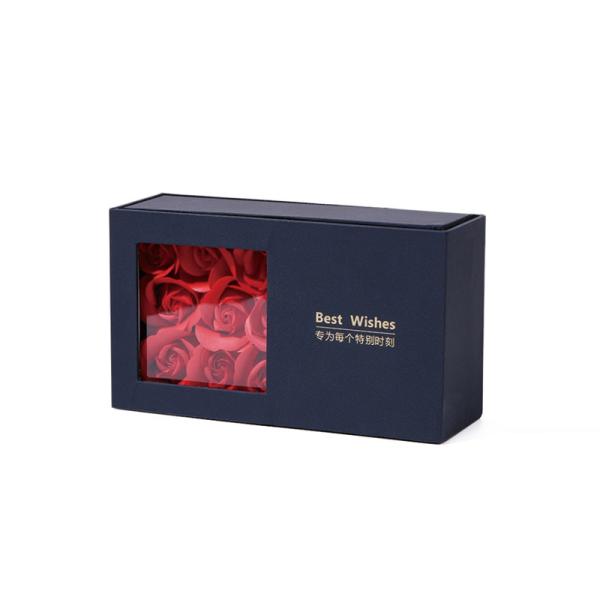 Foil Stamping 6x6x3 2mm Artificial Flower Packaging Box