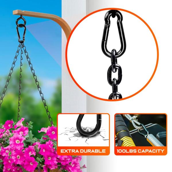 Aceitação OEM Finish de óxido negro de aço carbono Snap Hook Carabiner para requisitos B2B