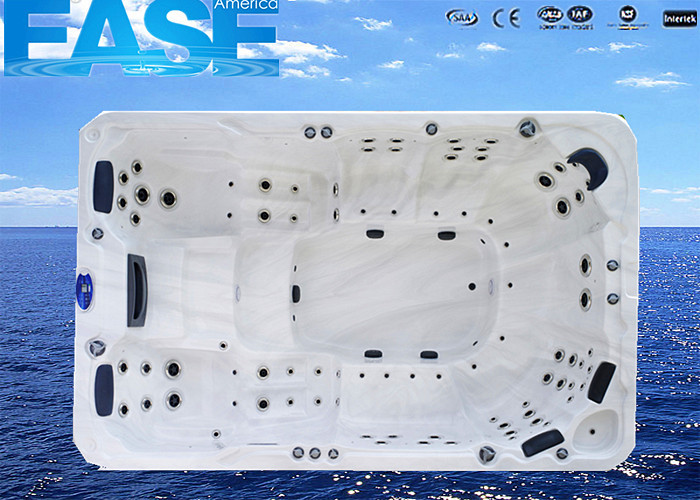 Custom whirlpool massage outdoor swim hydro hot tub and spa with plastic jet ring trim