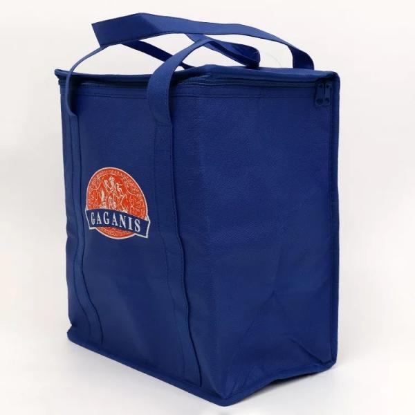 Portable Non Woven Insulated Cooler Bags Silk Screen Printing Hot Stamping