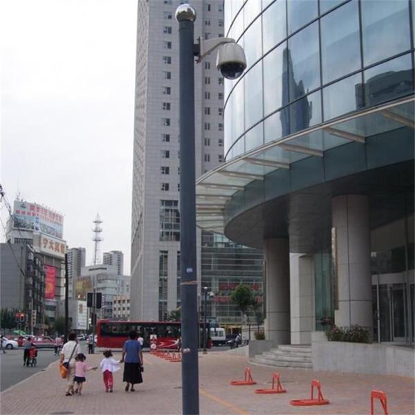1-10m Outreach Arms Steel Camera Mast with Hot Dip Galvanized and Powder Coated Polygonal Shape for Secure Surveillance