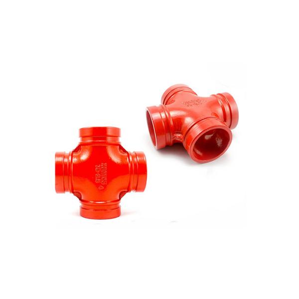 Fireproof Ductile Iron Grooved Pipe Fittings 3 Inch Ductile Iron Pipe Cross