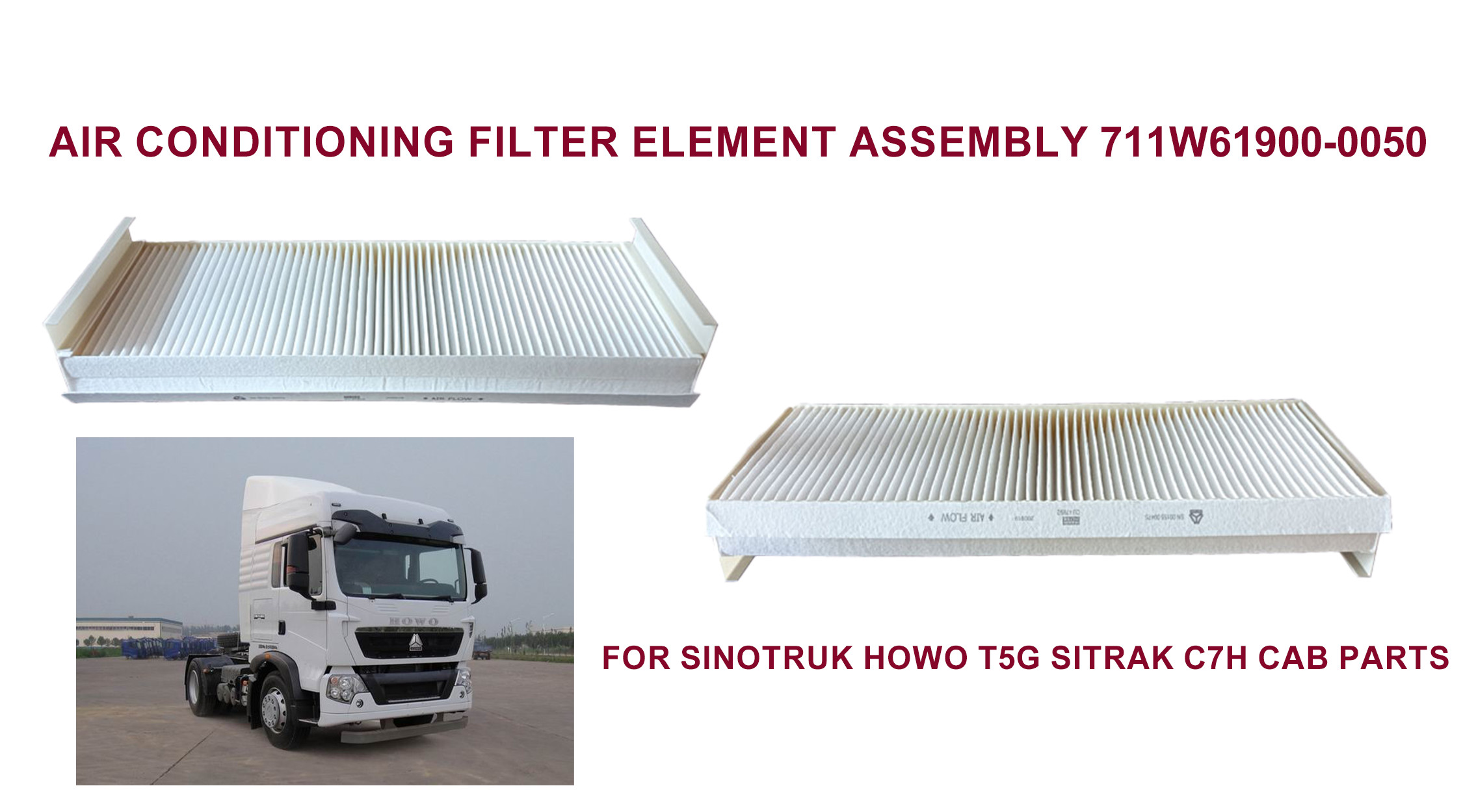 Части кабины Sinotruk HOWO T5G SITRAK C7H Контейнер фильтров кондиционеров 711W61900-0050