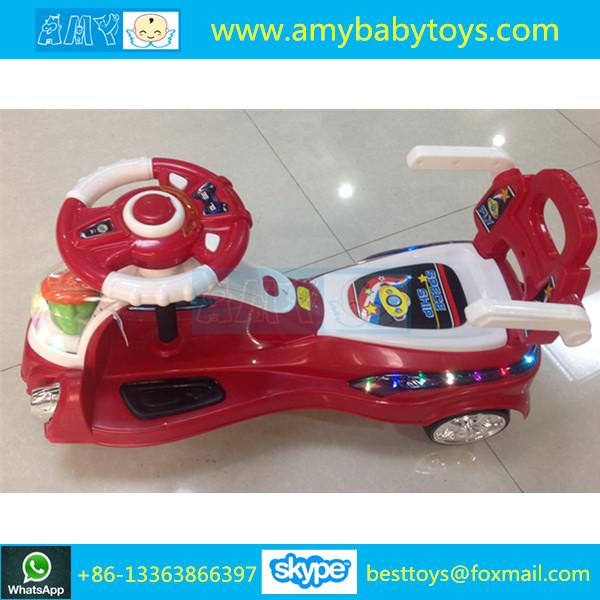 2016 Chinese Best Selling Good Quality Plastic Music Mini Car Toys Kids Magic Car Kids Swing Car Auto Cars