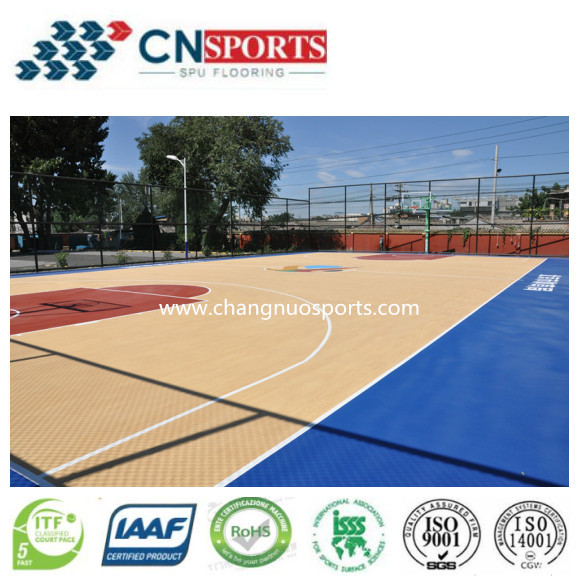 High Rebound Crystal Basketball Flooring Waterproof Soundproof Anti UV