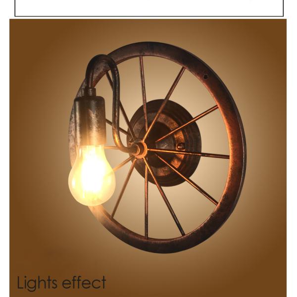 Retro industrial restaurant bar wall Cafe corridor lamp wheel wall lamp (WH-VR-38)