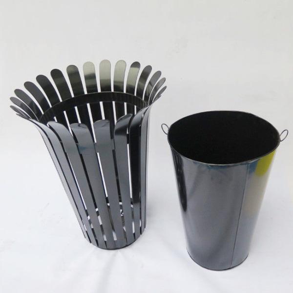 Водоустойчивый цветок 50L гальванизировал стальной на открытом воздухе мусорный бак