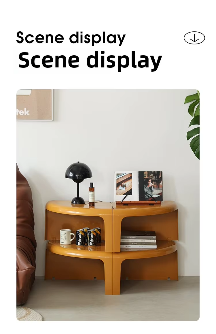 Modern Adjustable Modular Side Table Detachable Splicing Combination ABS Plastic Coffee Table Living Room Furniture Eco-Friendly