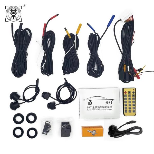 1080P HD 360 Panorama Car Camera System with 360-degree Coverage and IP68 Waterproof for Trucks and Buses