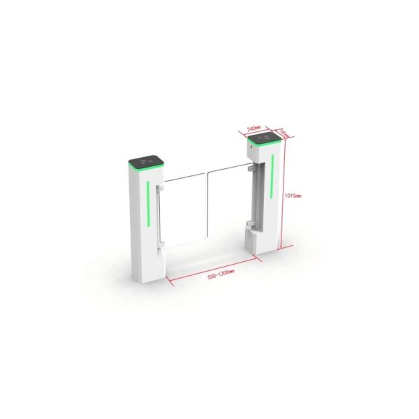 Vertical RS485 Electrical Swing Esd Turnstile Gate System Automatic 1200mm