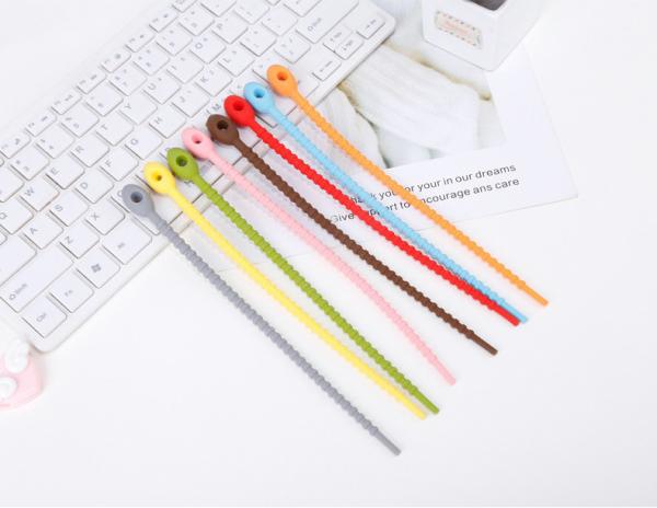 Tasteless Multiscene Silicone Rubber Supplies Cable Ties For Binding Reusable
