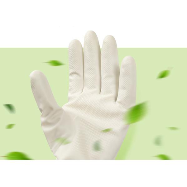 Puting Latex Gloves thick work protection resistant kitchen food wash wear rubber household soft  white S