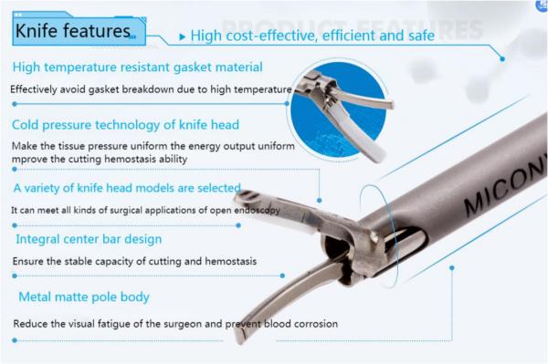 Portable Ultrasonic Scalpel System Laparoscopic Surgical Instruments Hemostasis Knife
