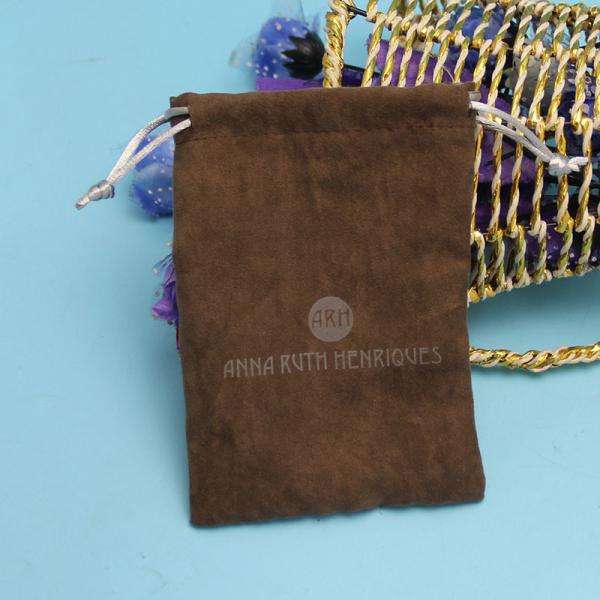 Reusable Soft Velvet Drawstring Jewelry Bag Colored For Wedding / Christmas