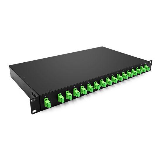 1x16 PLC Fiber Splitter, 1U 19 Rack Mount, SC/APC, SM