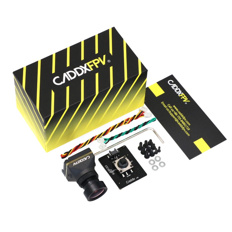 Caddx Ratel Pro 1500TVL BSI Sensor PAL/NTSC 2.8mm Ultra Light FOVD / CMOS FPV Starlight Night Vision Camera -Black