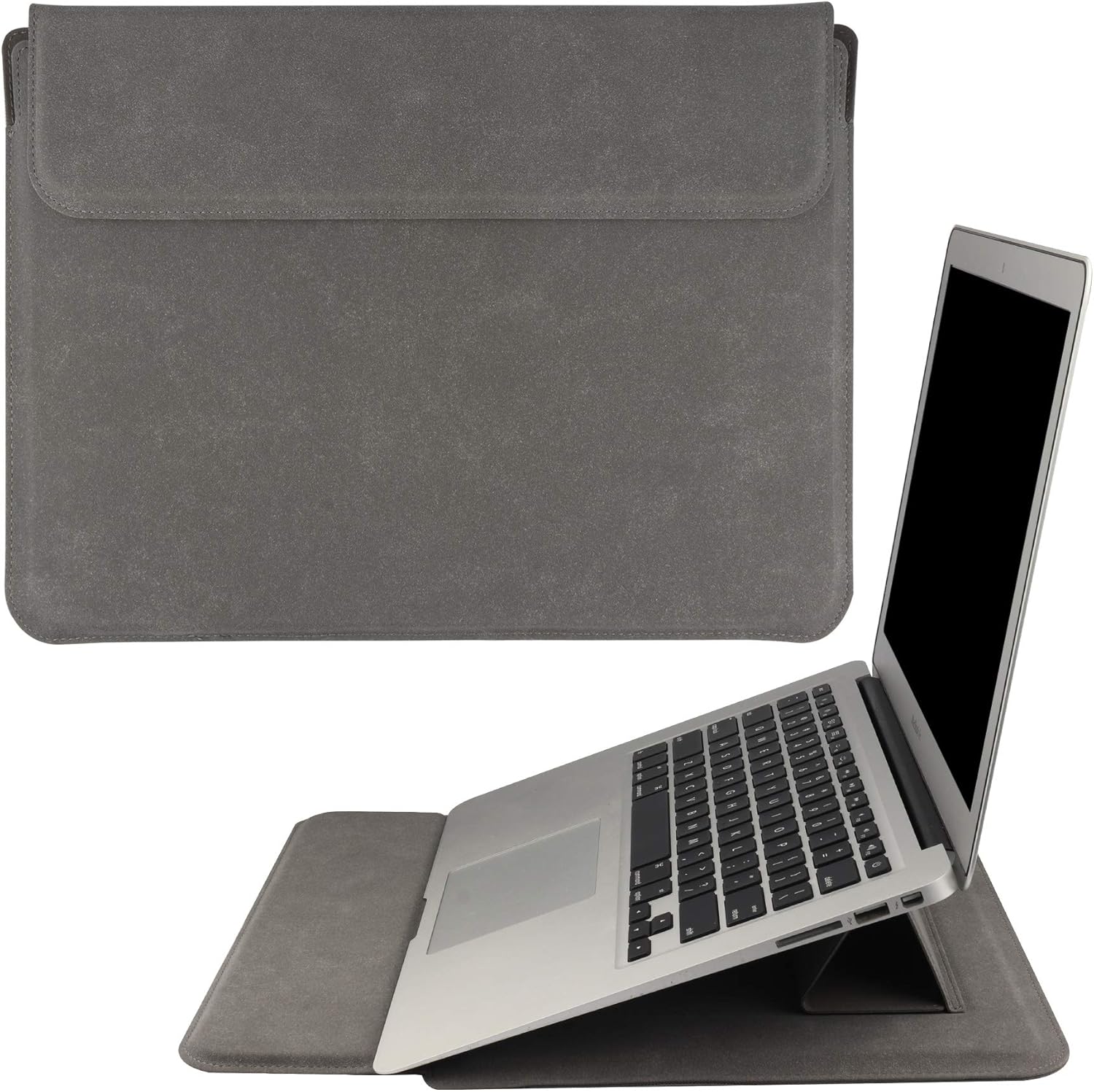 15.6 Inch Laptop Sleeve Case PU Leather Case for MacBook Pro 16 2021 2019 Waterproof Cases with Kickstand for Laptops Wholesale OEM/ODM/Private Label