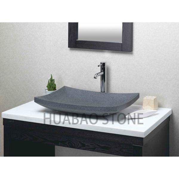 Nero Marquina Black Stone Sink Basin , Narrow Vessel Sink 400*400*140mm