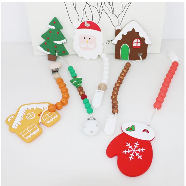 OEM Food Grade Baby Silicone Toys Eco Friendly For Christmas Tree Stacking