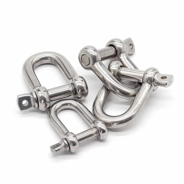 Suitable For Different Types Of Ropes Stainless Steel Shackle Various Sizes Durable Heavy Duty Lifting Rigging Hardware