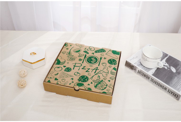 Rectangle Paper Custom Design Food Grade Takeout Food Package Pizza Box for Various Sizes