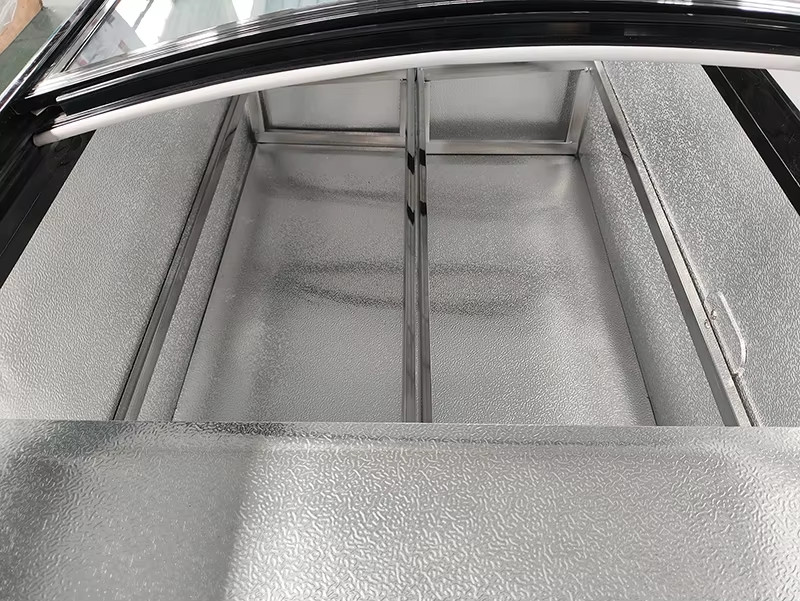 Supermarket Commercial Glass Sliding Door Gelato Ice Cream Display Freezer