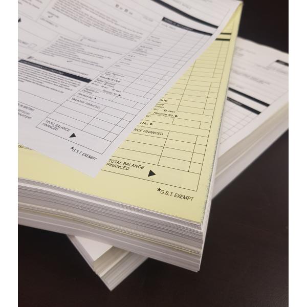 100% Wood Pulp Carbonless Paper NCR Paper 45-80gsm Smooth Surface For Invoice Receipt