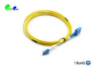 10M LC UPC al solo cordón de remiendo amarillo del duplex LSZH Zipcord del cable del remiendo de la fibra del modo del SC UPC